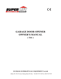 superlift garage door opener s66 manual