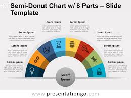 Semi Donut Chart With 8 Parts For Powerpoint And Google Slides