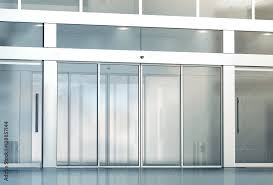 Blank Sliding Glass Doors Entrance