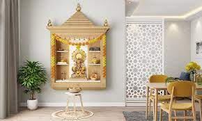 wall mounted mandir designs for home