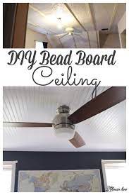 diy bead board ceiling to hide an