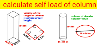 how to calculate self weight of column