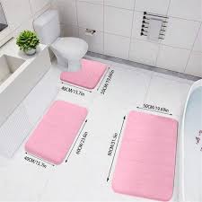 3pcs bathroom non slip mat set with