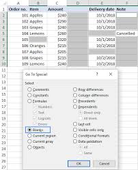 how to remove blank columns in excel