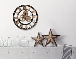 1pc Large Wall Clock Industrial Style