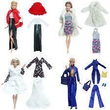 Búp Bê Thời Trang Hàng Ngày Đeo Phối Phong Cách Áo Khoác Quần Giày Túi Xách  Phụ Kiện Nón Quần Áo Cho Búp Bê Barbie Tự Làm Đồ Chơi|Dolls Accessories