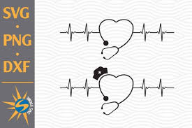 Free floral stethscope heart nurse svg, dxf, jpg, eps, & png file. Heart Stethoscope Heartbeat Graphic By Svgstoreshop Creative Fabrica