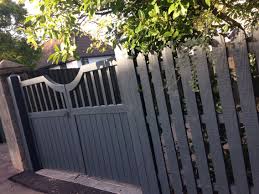 Garden Gates Painted Using Valspar Garden Paint In Evening