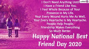 Thank you all for being incredible friends and giving me reasons to smile during these dark times. National Best Friend Day 2020 Wishes Hd Images Whatsapp Stickers Gif Greetings Bestfriends Facebook Messages Bff Quotes And Sms To Send To Your Best Friends Latestly