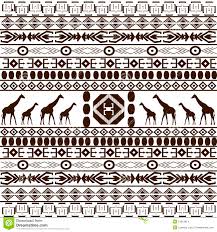 Traditional African Pattern With Giraffes Stock Illustration