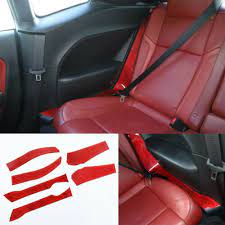 Red Carbon Fiber Inner Rear Seat Side