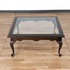 Ethan allen coffee table with glass top. Ethan Allen Glass Top Coffee Table The Local Flea Phoenix