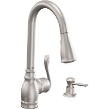 Moen Anabelle Single Handle Lever Pull-Down Kitchen Faucet with Soap  Dispenser, Stainless | Hills Flat Lumber