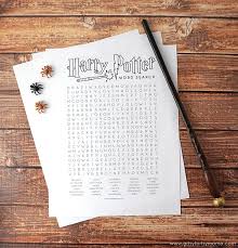 free printable harry potter activity