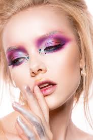 young female model eye makeup hd