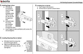 You can install overlay cabinet hinges using the european hinge installation method. Berta 4 Pieces Full Overlay Frameless Soft Closing European Hinges 110 Degree 3d Adjustable Clip On Concealed Kitchen Cabinet Door Hinges With Screws Pricepulse