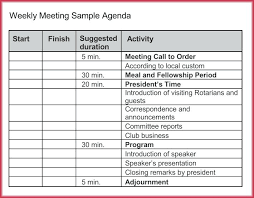 Weekly Meeting Room Schedule Template Agenda Buildingcontractor Co