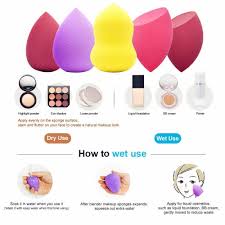 6 pieces makeup sponge blender set egg