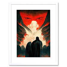 Amazon.com: Gates Of Hell Devil Satan Lucifer Evil Artwork Framed Wall Art  Print 12X16 Inch: Posters & Prints