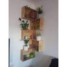 brown wood wall mounted wooden corner
