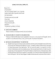 Grant Request Template Sample Application Proposal Example