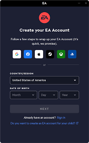 underage ea account for your child