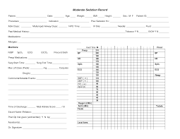 Anesthesia Record Template Medical History Medical Templates