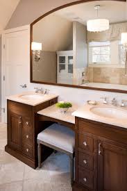 dual vanity with makeup counter