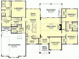 3 Bedroom Texas Ranch Home Floor Plan