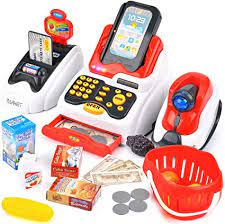 Check spelling or type a new query. Amazon Com Victostar Toy Cash Register For Kids With Checkout Scanner Fruit Card Reader Credit Card Machine Play Money And Food Shopping Play Set Toys Games