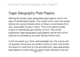 Csec® geography csce geography june 2007 paper 1 answers free! 2