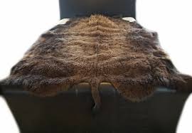 buffalo hide rug large premium