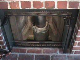 wood stove in basement vented through