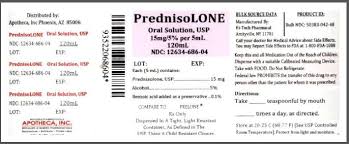 Prednisolone Oral Solution Usp 15 Mg Per 5 Ml