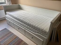grey ikea hemnes pull out day bed