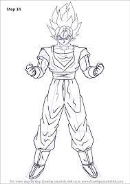 Then, draw 1 line below the other eye. Learn How To Draw Goku Super Saiyan From Dragon Ball Z Dragon Ball Z Step By Step Drawing Tutorials