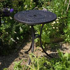 garden bistro table in antique bronze