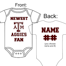 Details About Personalized Texas A M Aggies Fan Baby Gerber Onesie Optional Socks Gift