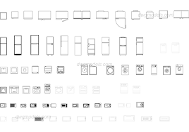 kitchen appliances dwg free cad blocks