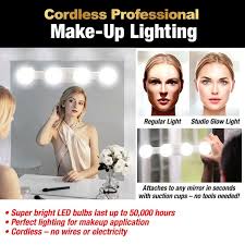Portable Makeup Lights Cordless Super Bright With 4 Led Bulb Vanity Mirror Light Wish