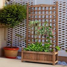Costway Solid Wood Planter Box With