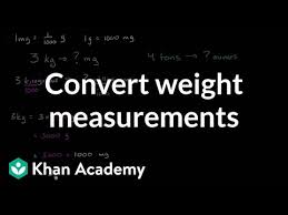 How To Convert Kg To Mg And T To Oz Video Khan Academy
