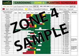 Zone 4 Garden Planting Schedule Garden