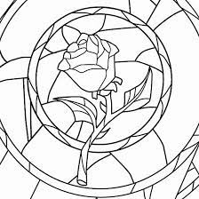 Beauty And The Beast Rose Coloring Page