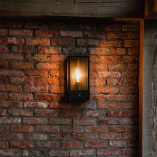Outdoor Wall Lamp Black With Light Dark