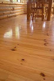 rustic knotty pine flooring adds warmth