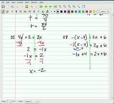 Algebra 1 Ten Examples Of Solving