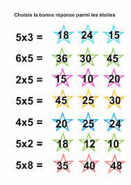 Table de multiplication de 5 | Nos jeux gratuits pour apprendre