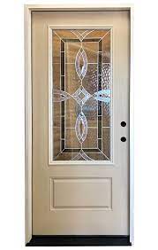 Fiberglass Door Glass Decor Prehung Doors