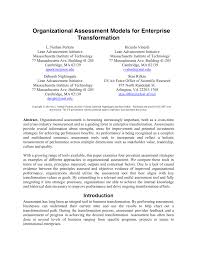 Pdf 6 3 2 Organizational Assessment Models For Enterprise